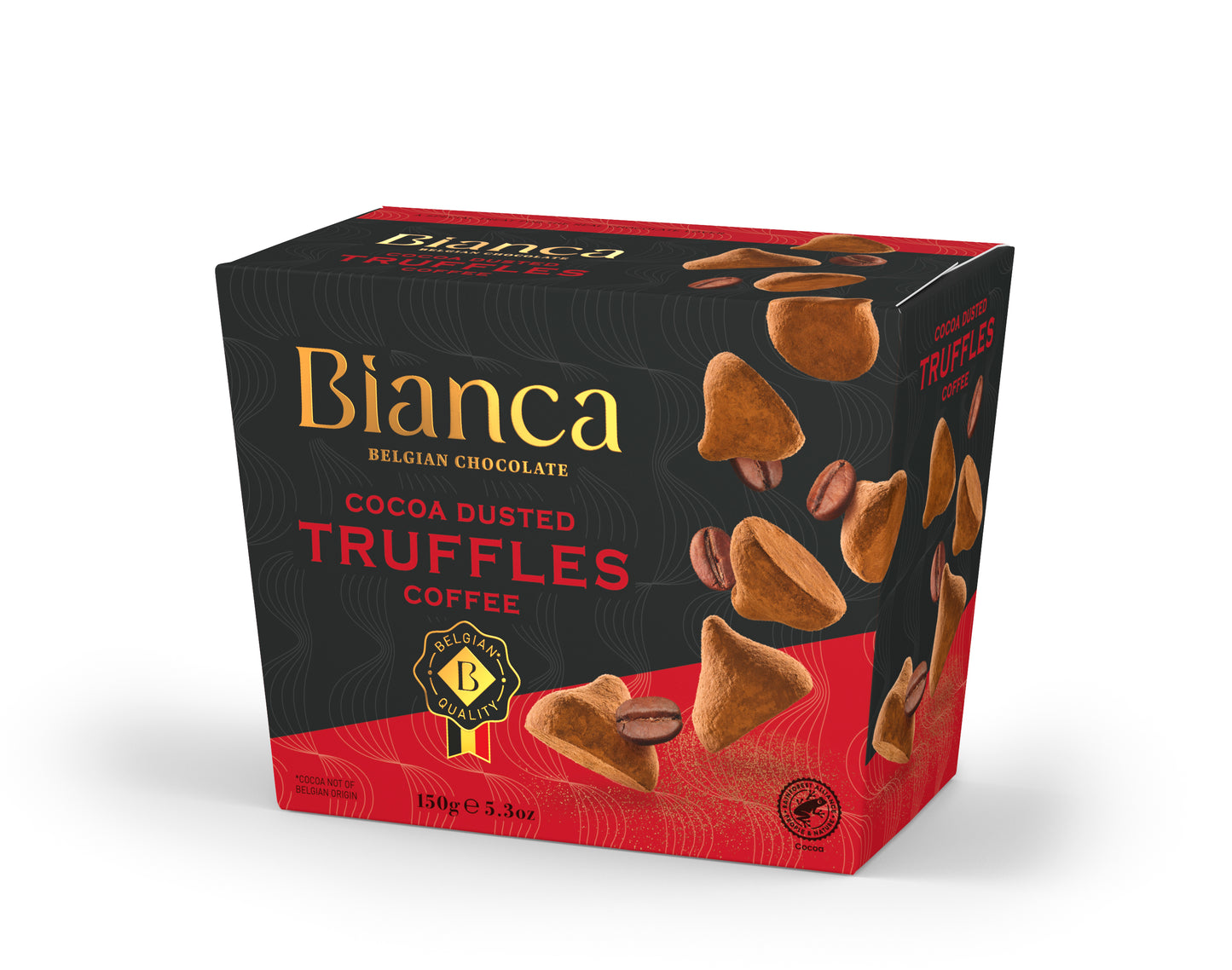 Truffes au cacao saupoudrées de café