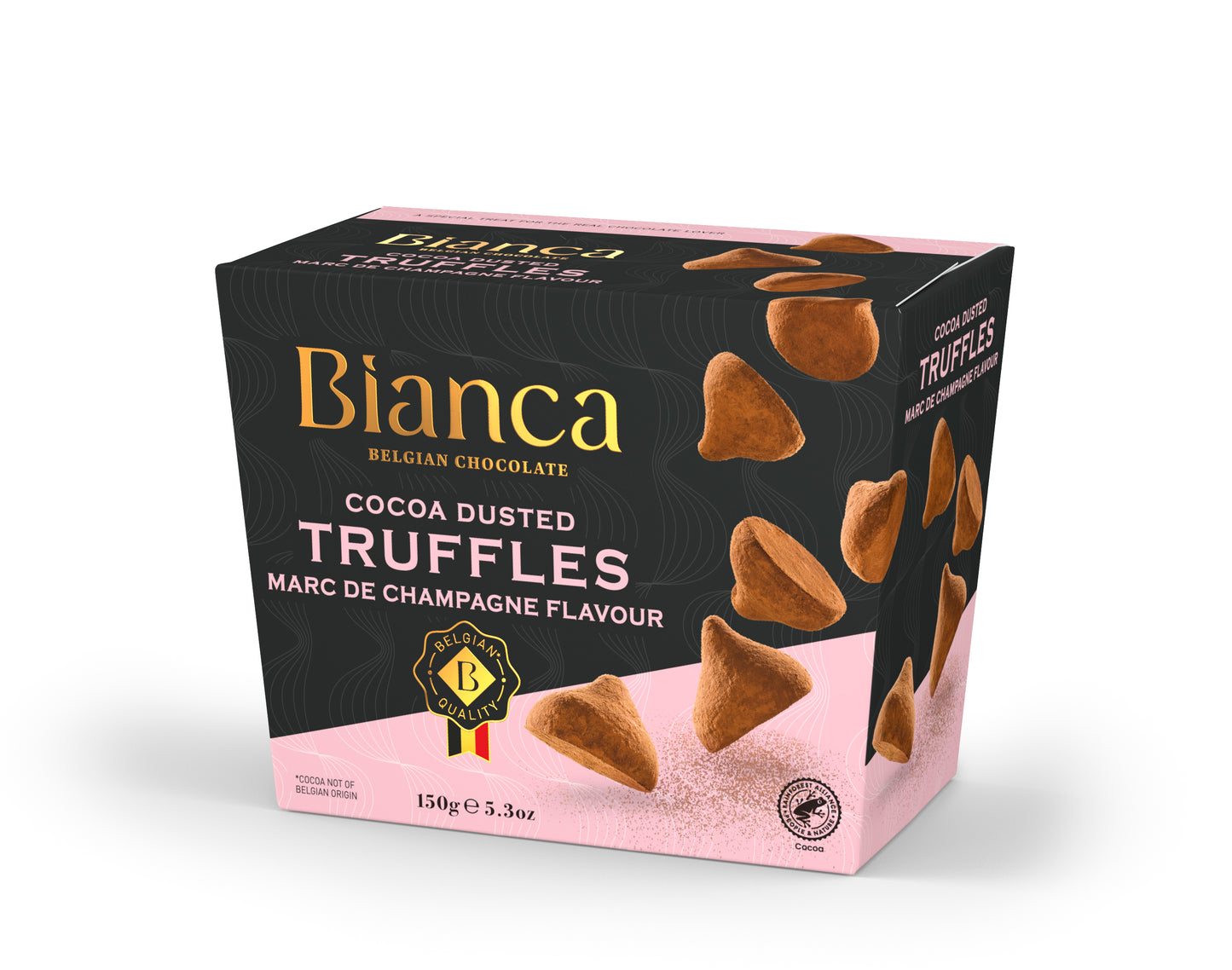 Truffes au Marc de Champagne saupoudrées de cacao