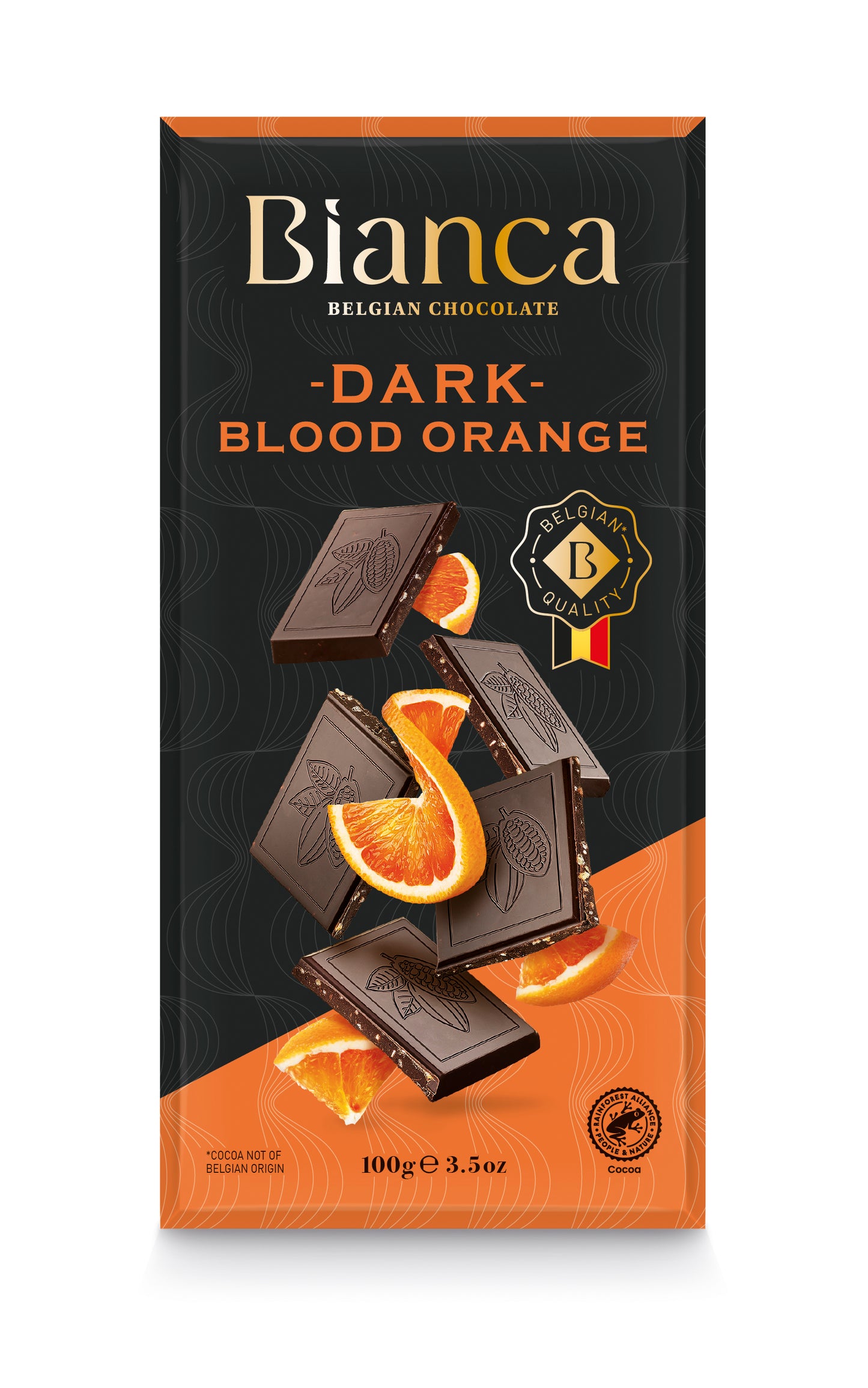 Barre de Chocolat Bianca à l'Orange Sanguine 72 %