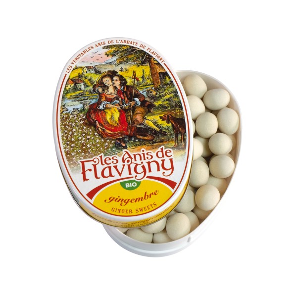 Ginger - Organic Candy Oval Tin Anis de Flavigny