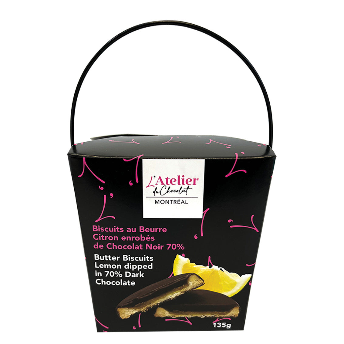 Butter Biscuits Lemon dipped in 70% Dark Chocolate