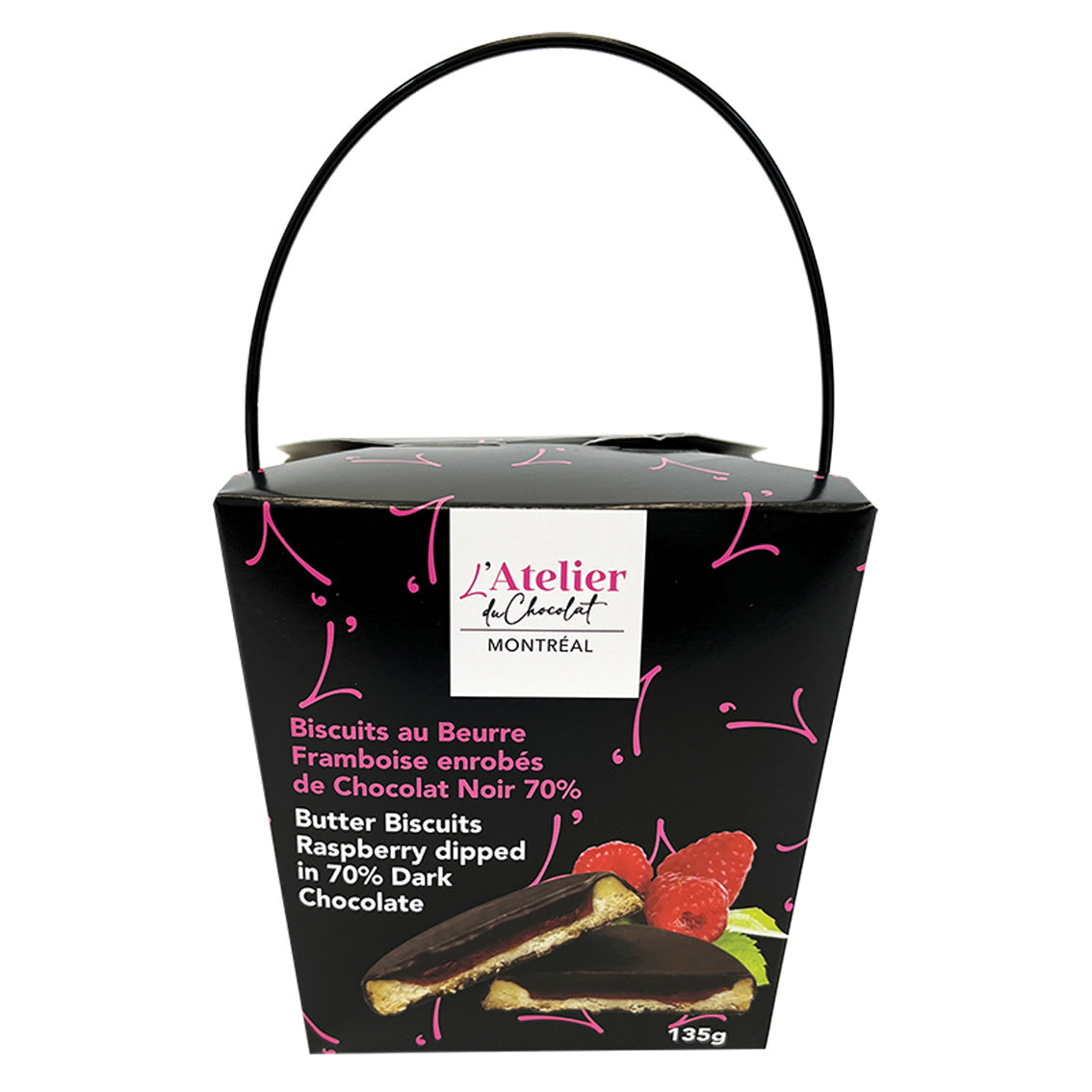 Butter Biscuits Raspberry dipped in 70% Dark Chocolate