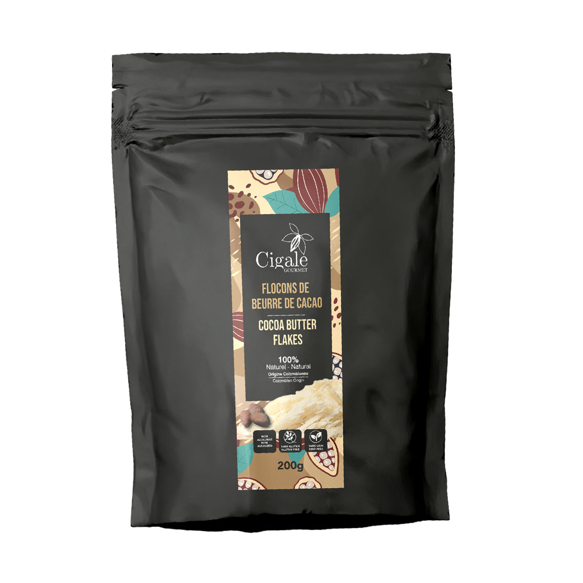 Cocoa Butter Flakes, small Packaging