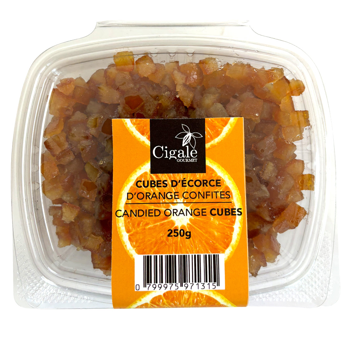 Candied Orange Peel Cubes