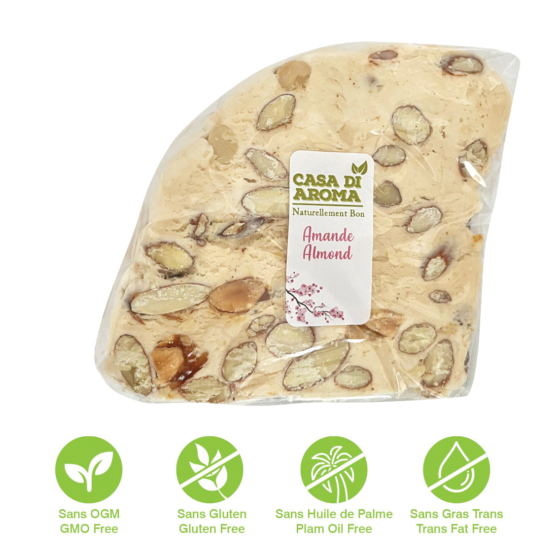Gâteau moelleux au nougat avec amandes 150g