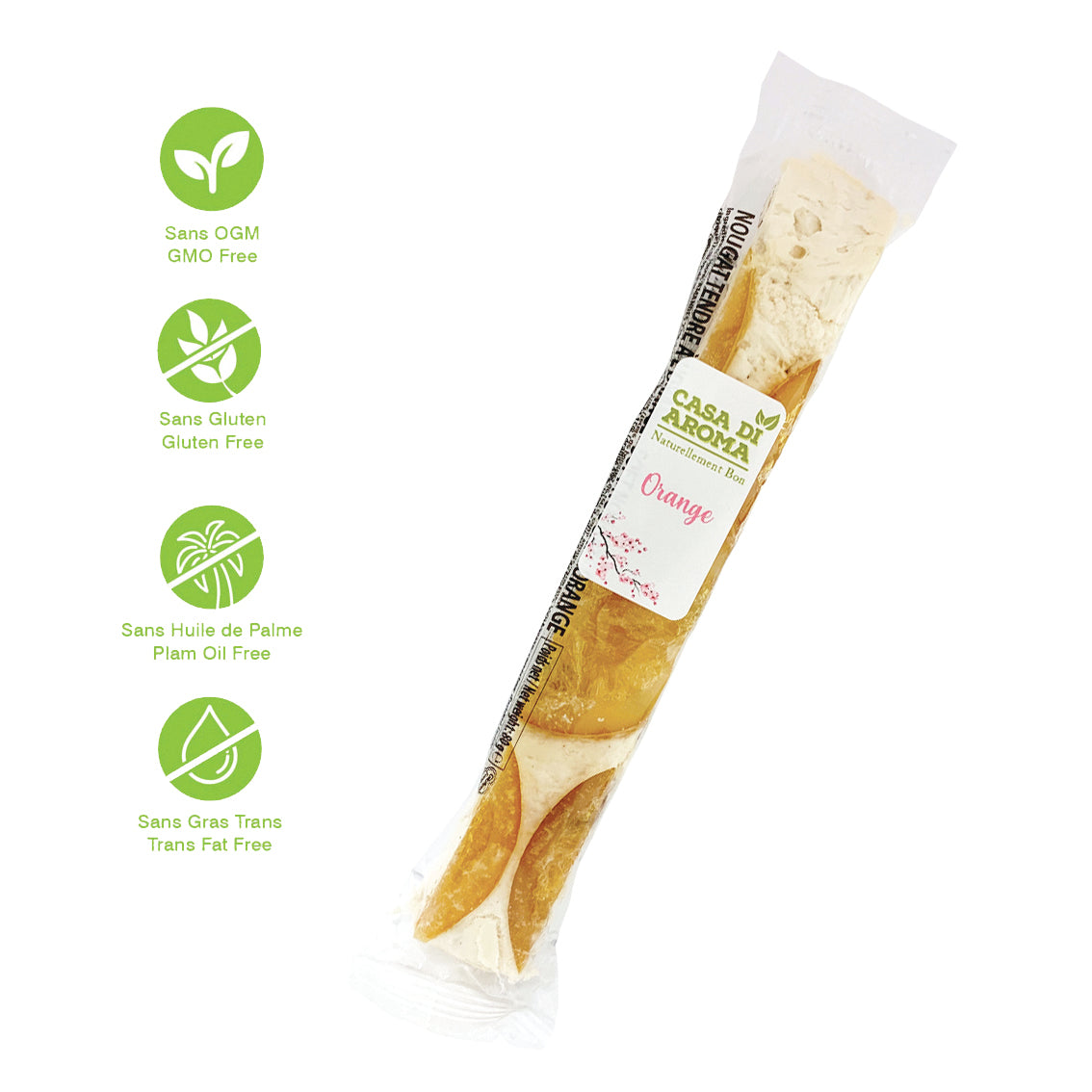 Orange Soft Nougat with Honey 80g