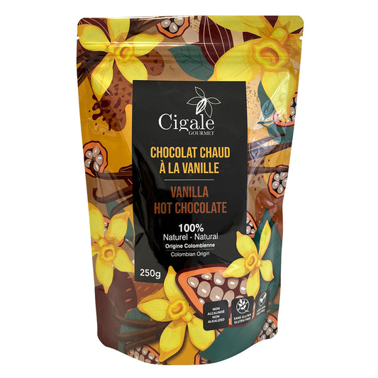 Chocolat chaud naturel au cacao et à la vanille