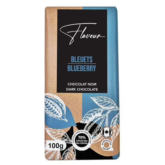 Tablette de Chocolat Noir 70% Myrtille - FLN0041