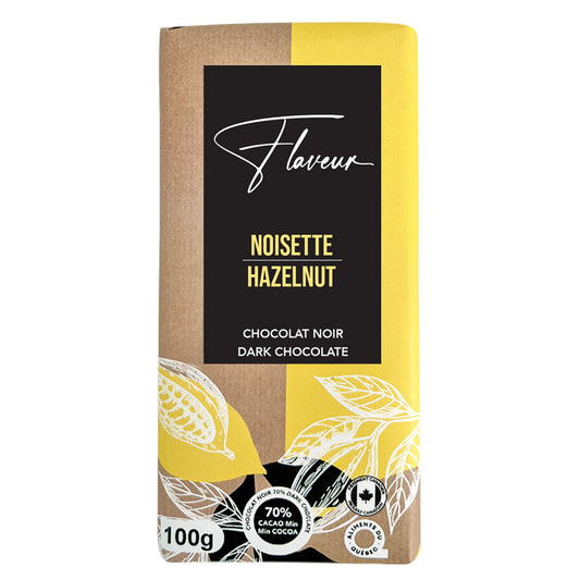 Tablette de Chocolat Noir 70% Noisette - FLN0013