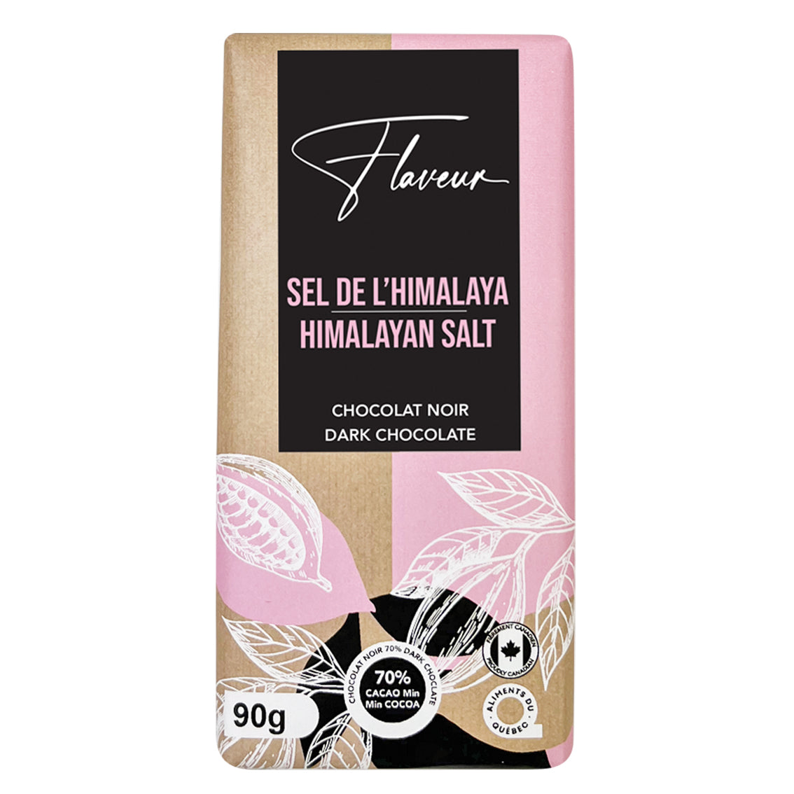 Tablette de Chocolat Noir 70% au Sel de l'Himalaya - FLN0014