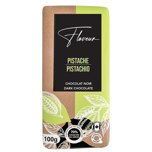 Tablette de Chocolat Noir 70% Pistache - FLN0016