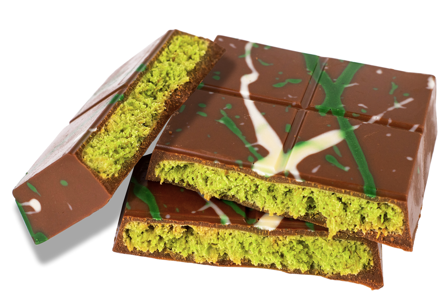 Barre de Chocolat au Lait remplie de Kunafa aux Pistaches - 100g