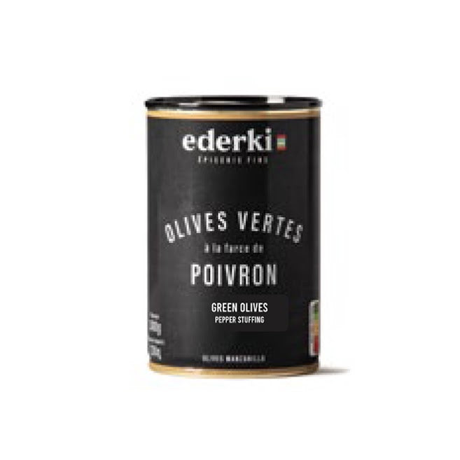 Olives vertes farcies au poivre