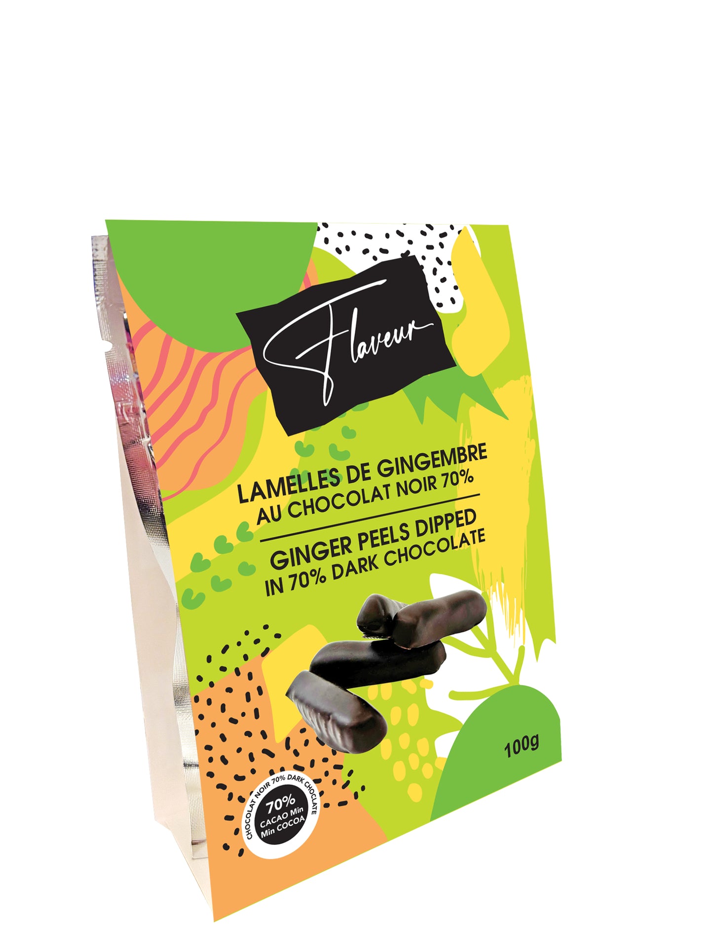 Ginger Peels dipped in 70% Dark Chocolate FL0044