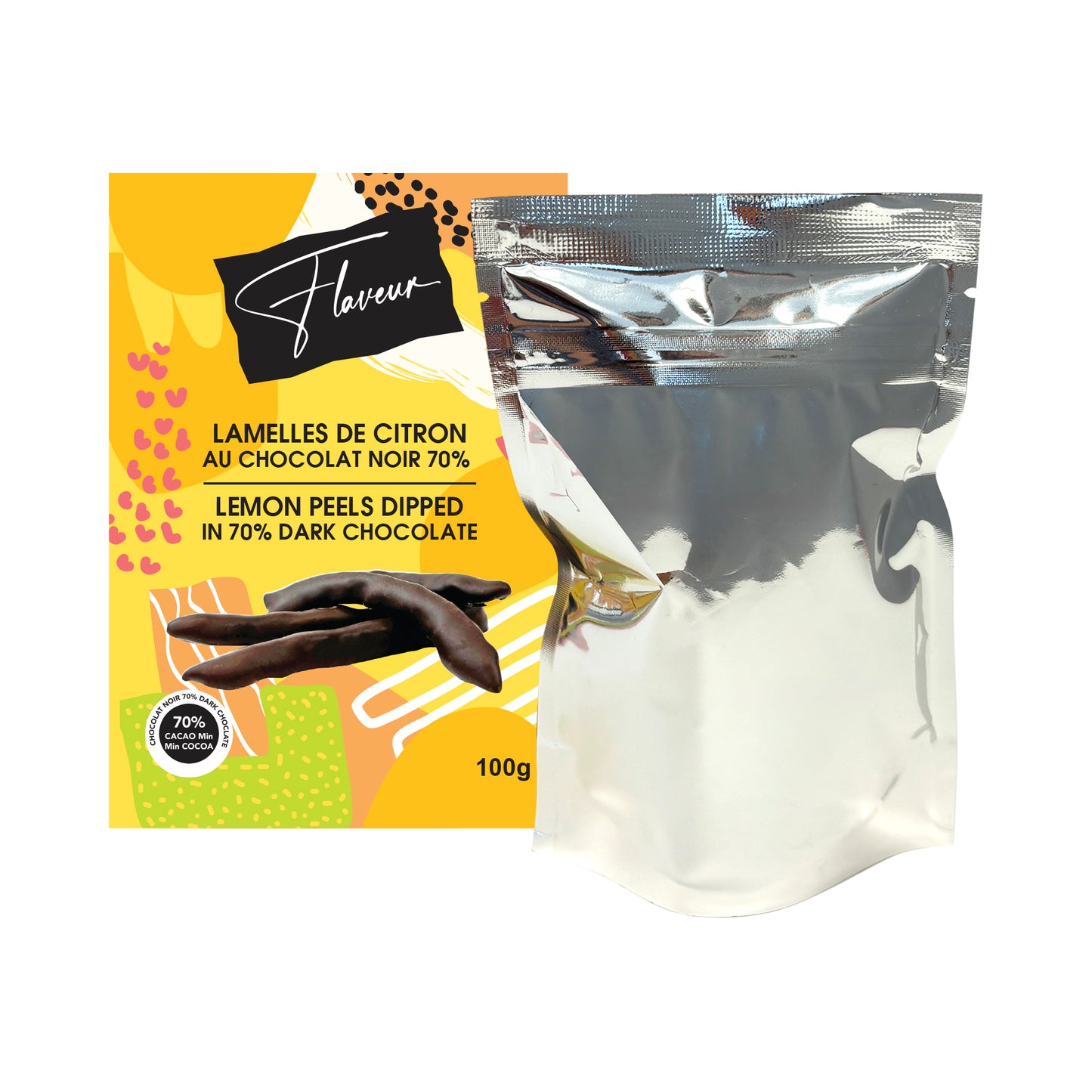 Lemon Peels dipped in 70% Dark Chocolate FL0046