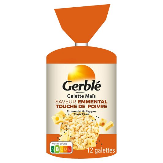 Gerblé Corn cracker Emmental with pepper Flavouring