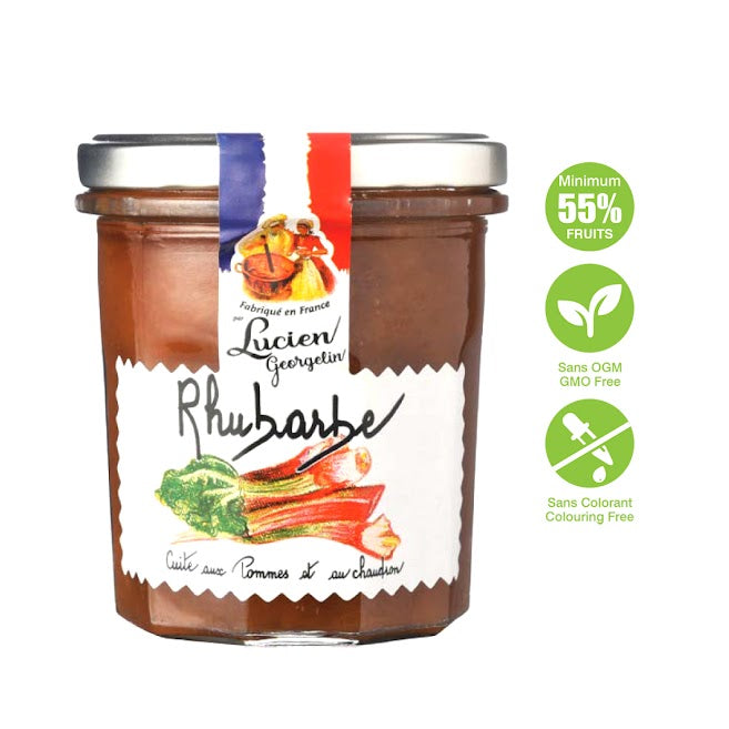 Préparation de fruits à base de rhubarbe avec un minimum de 60% de fruits