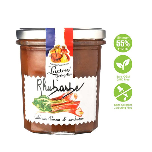 Préparation de fruits à base de rhubarbe avec un minimum de 60% de fruits