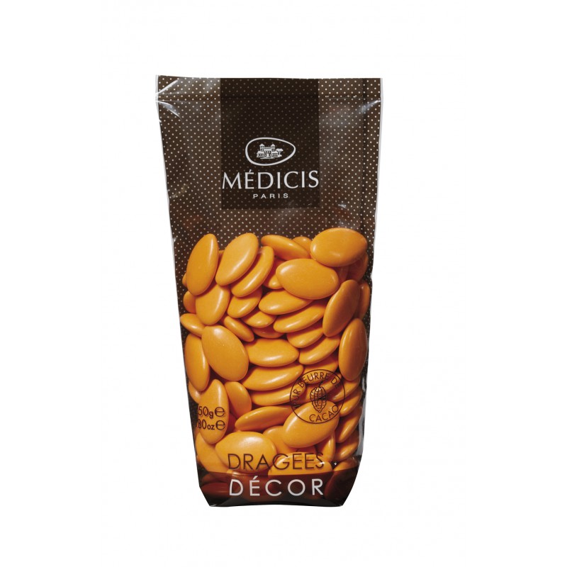 Chocolat Médicis aux dragées à l'orange 70%