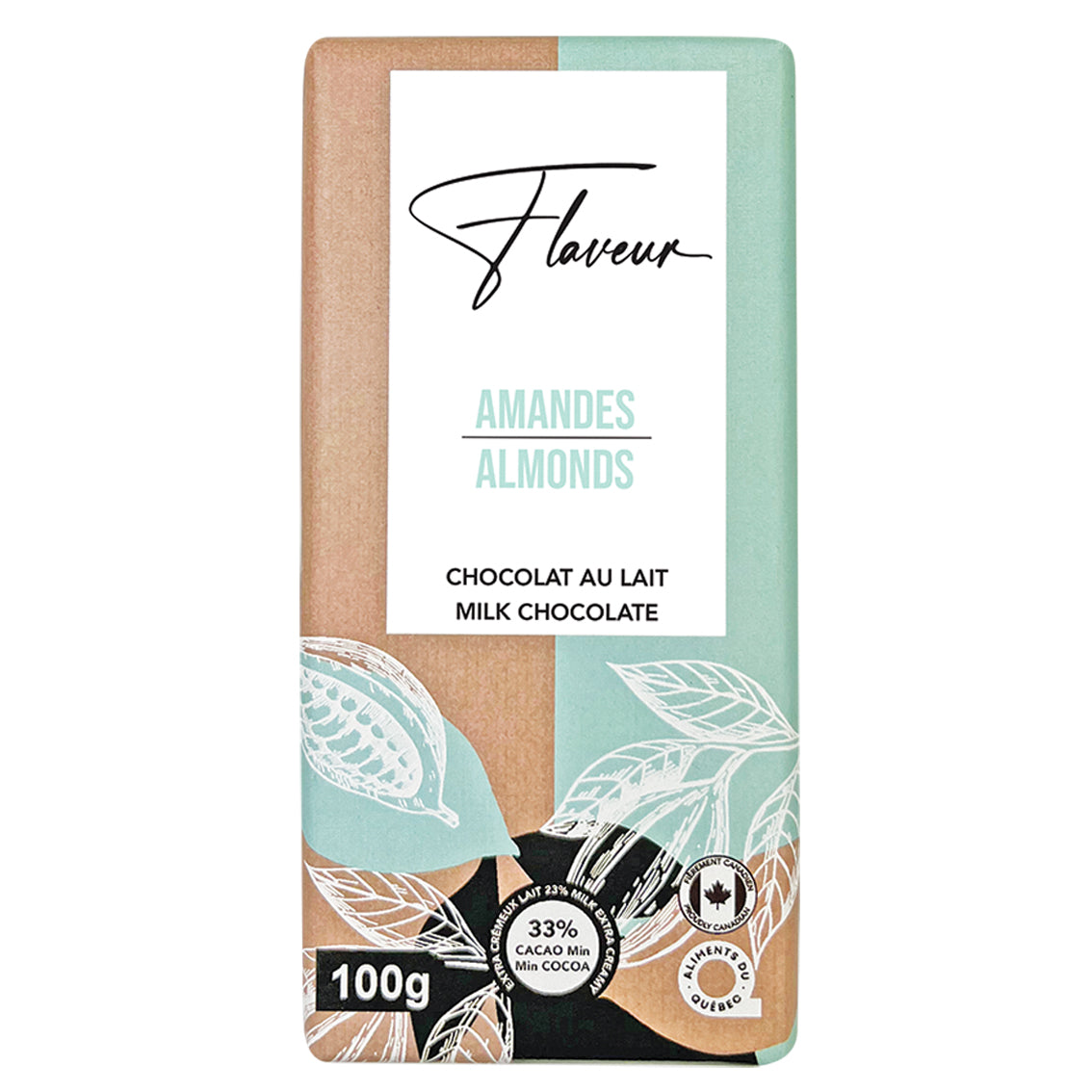 Tablette de Chocolat au Lait d'Amande - FLL0006