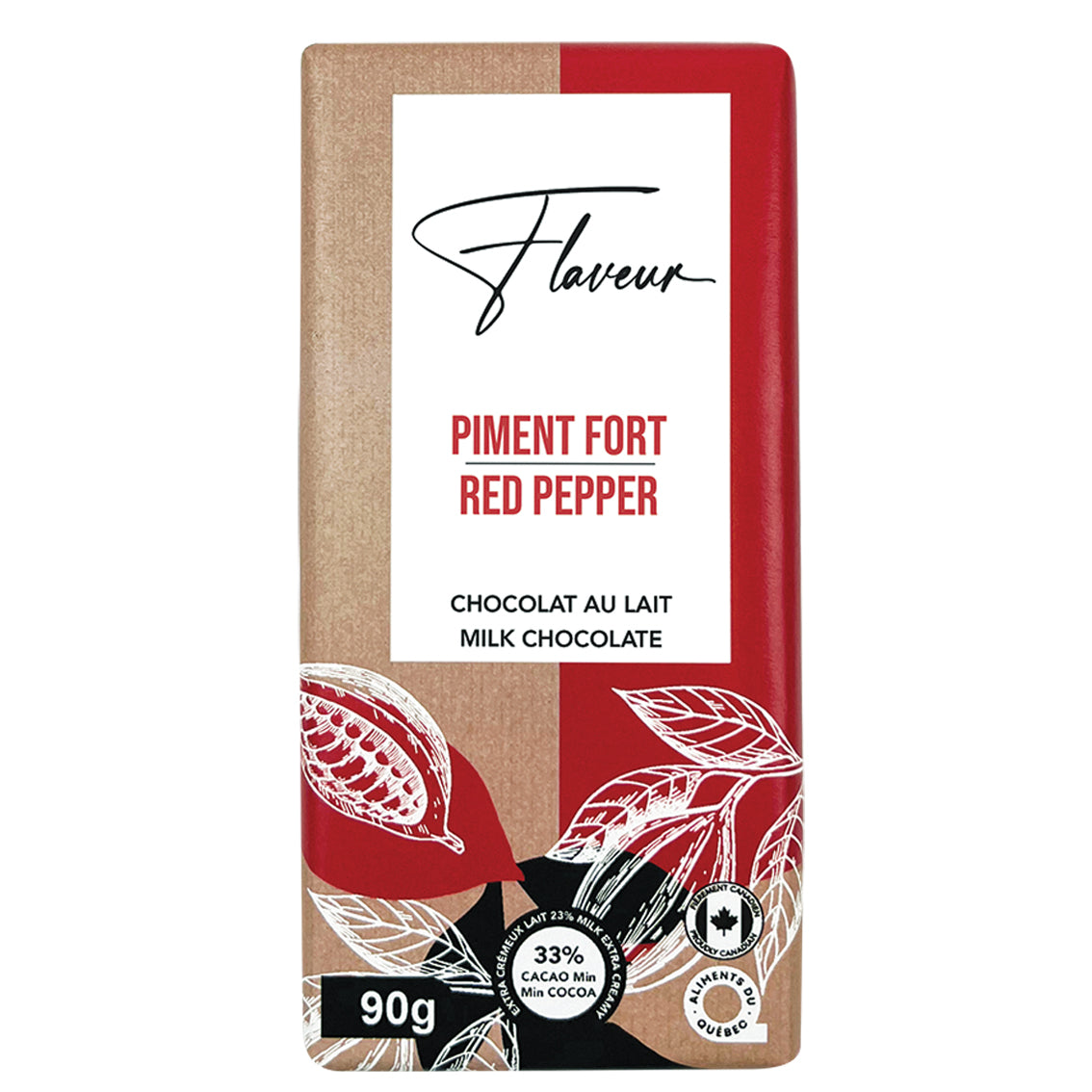 Tablette de Chocolat au Lait au Poivre Rouge - FLL0017