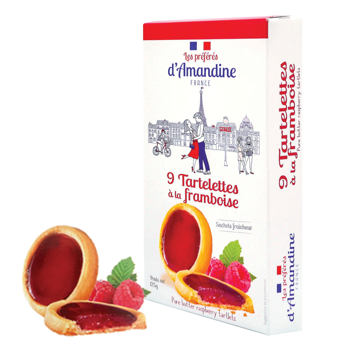 Tarte sablée au beurre pur de framboise