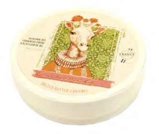 Wooden round box Giraffine Fleur de Sel without Pineau