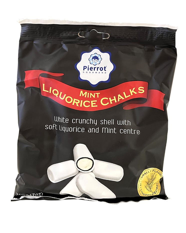 Bâtonnets fourrés à la menthe enrobée de sucre, "Craies"