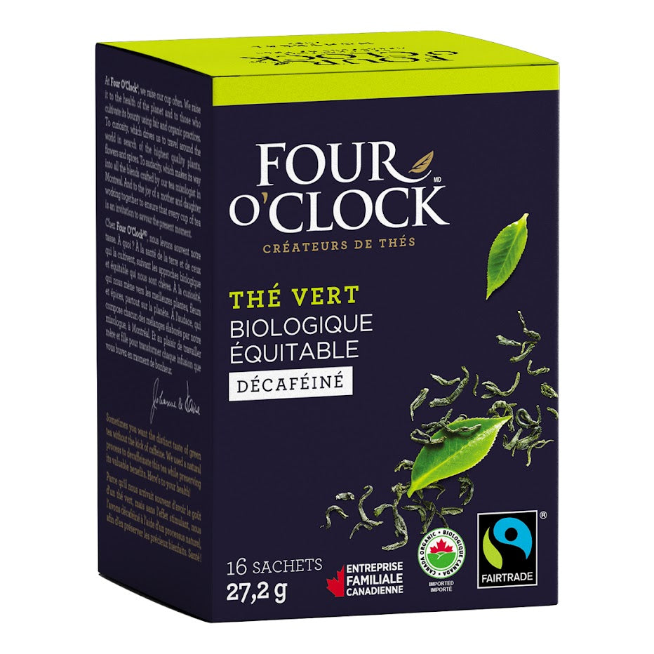 Thé vert Équitable-Décaféiné Biologique Commerce Équitable