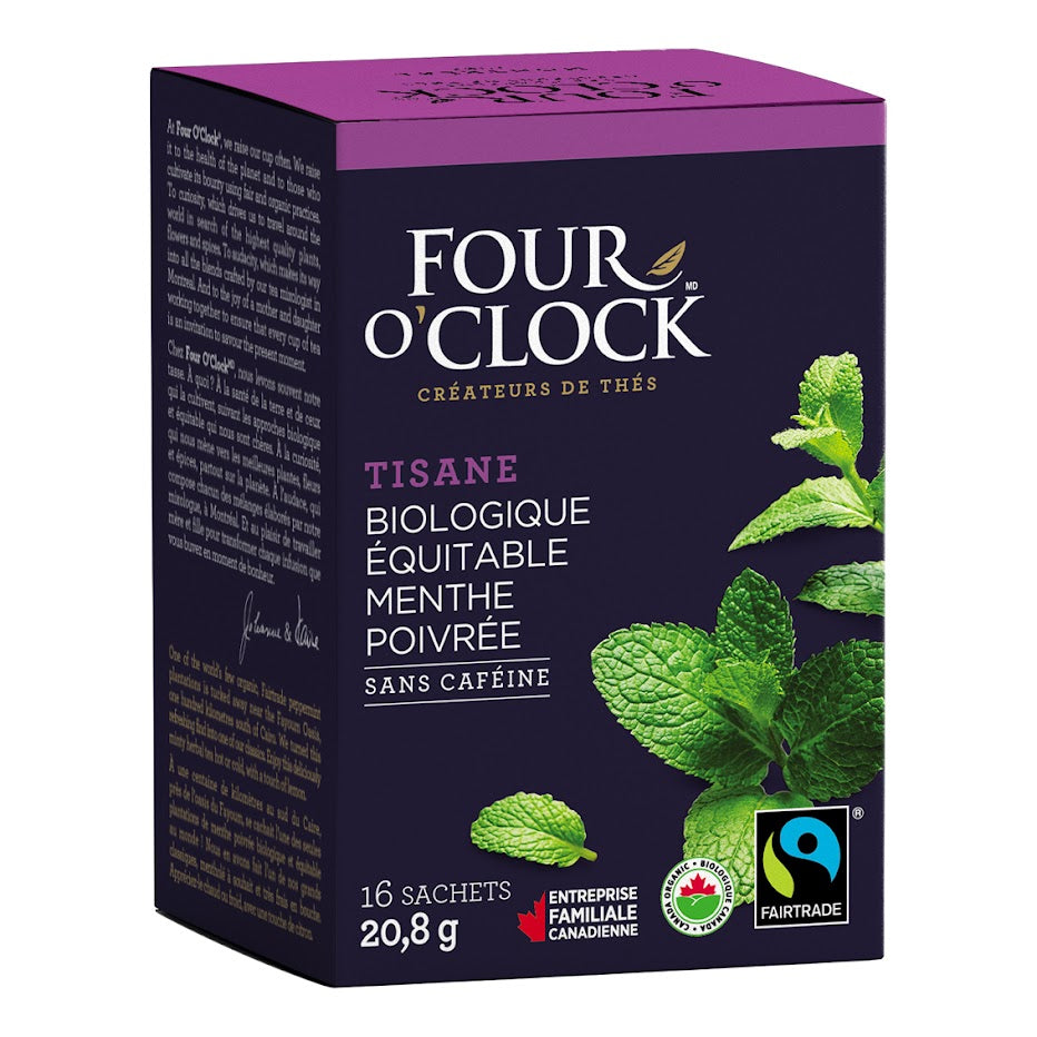 Tisane biologique/équitable à la menthe poivrée