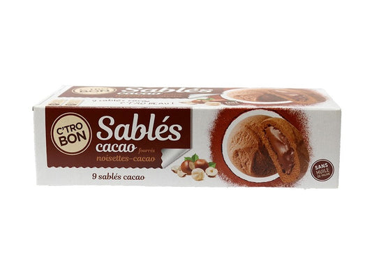 Sablés Cocoa, choco-hazel cream filled C'TROBON