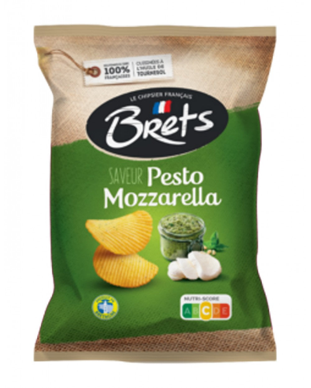 Chips de Brets au pesto et mozzarella