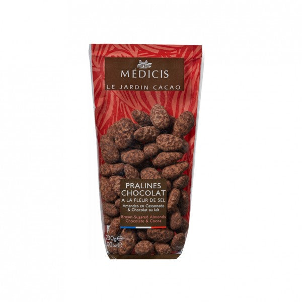 Praline chocolate fleur de sel 200g brown sugared almonds milk chocolate