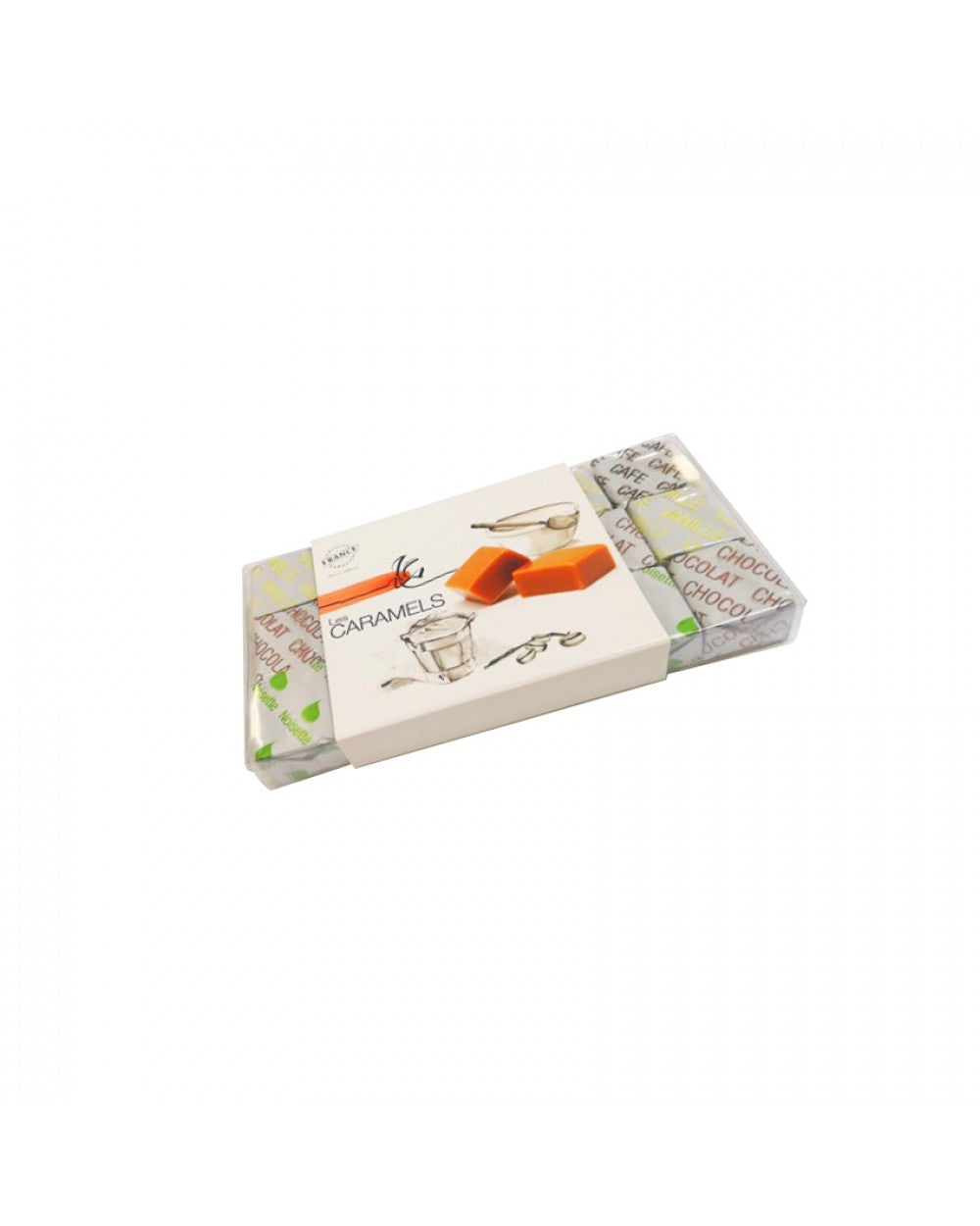Boite PVC caramel vanille café et chocolat