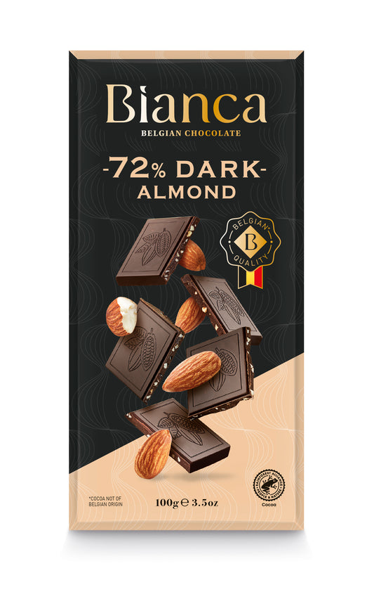 Chocolat noir {{72%}} aux amandes