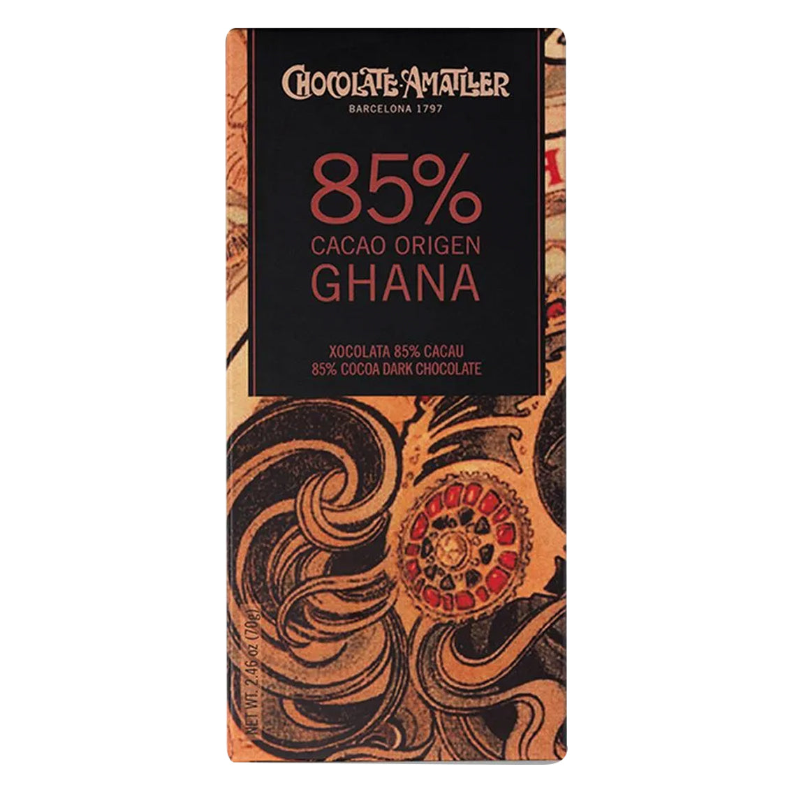 85% dark chocolate Amatller Ghana Origin