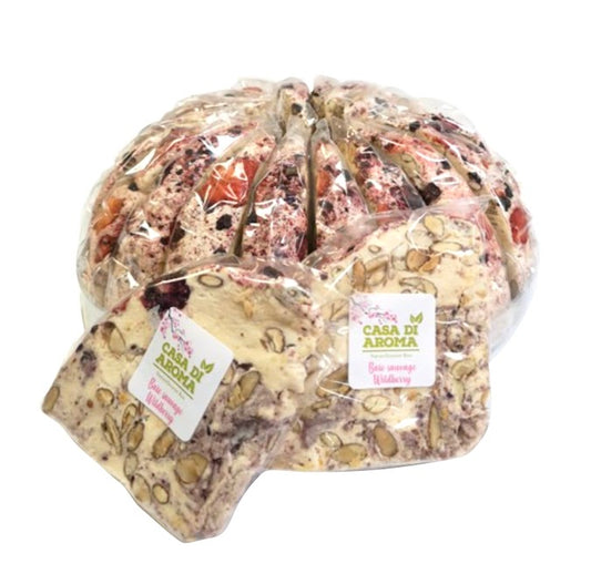 Soft nougat honey and almond with wild berries 150g