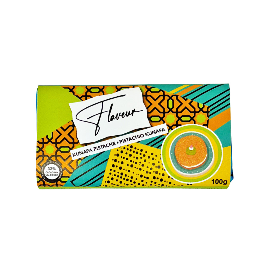 Milk Chocolate Bar filled with Pistachio Knafa - 100g