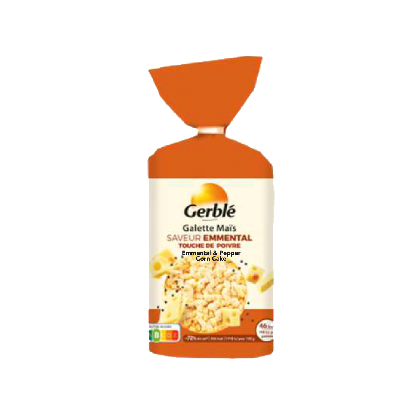 Gerblé Corn cracker Emmental with pepper Flavouring