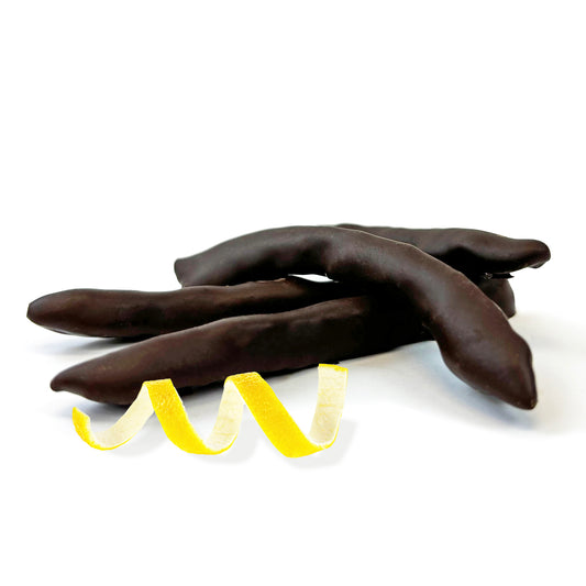 Écorces de Citron Confites trempées dans du Chocolat Noir 70% - 100g