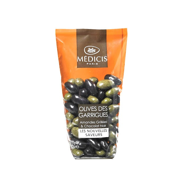 Sachet Olives Garrigues 200g Roasted almond dark chocolate