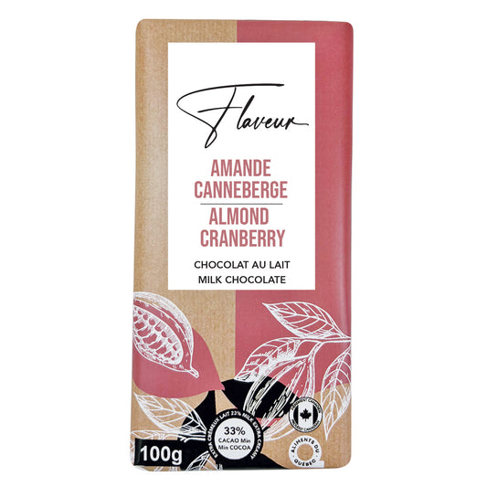 Cranberry Almond Milk Chocolate Tablet - FLL0035