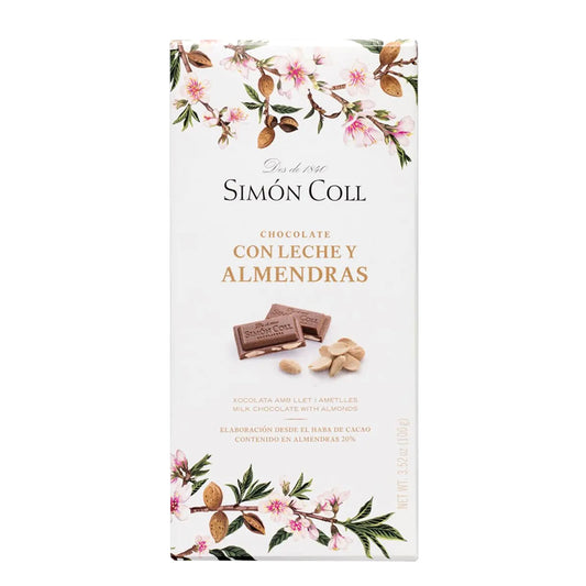 Milk chocolate with whole almonds