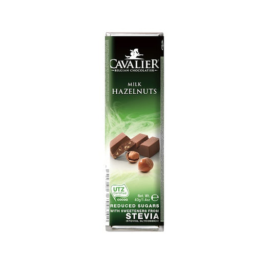 Cavalier Stevia Chocolate bars milk hazelnut