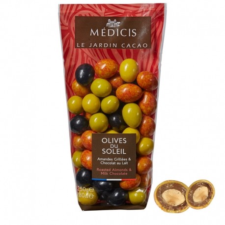 Sachet Olives du soleil 200g roasted almonds milk\white chocolate