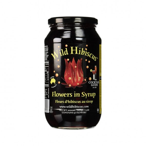 Candied Wild Hibiscus in Sirop 50 flowers